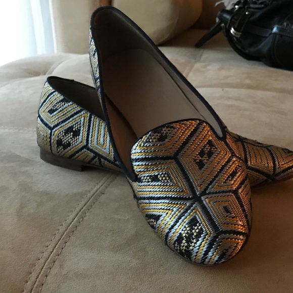 J. Crew Shoes - RARE J. Crew Cleo Metallic Jacquard Loafers
